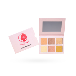 Découvrez notre palette de highlighter vegan : 6 teintes éclatantes pour un maquillage lumineux. Fini soyeux, longue tenue et idéal pour toutes les carnations !